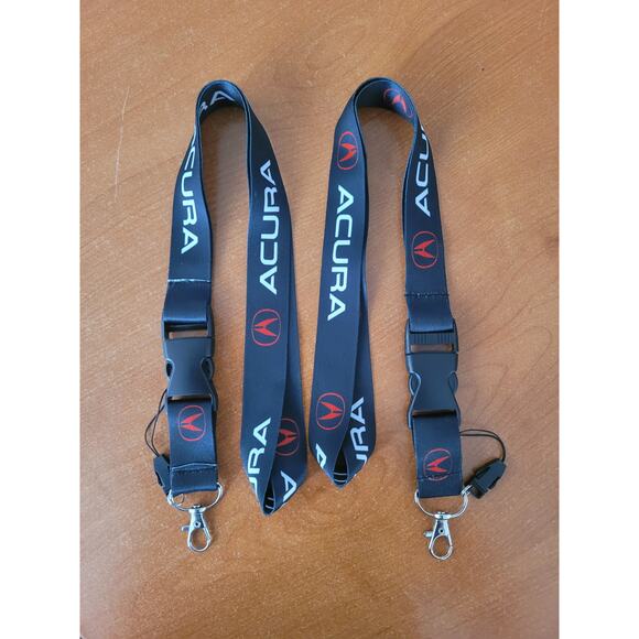 Acura Other - (X2) Best Car Key Holder Brand Acura Black and red One Size Lanyards with Clips